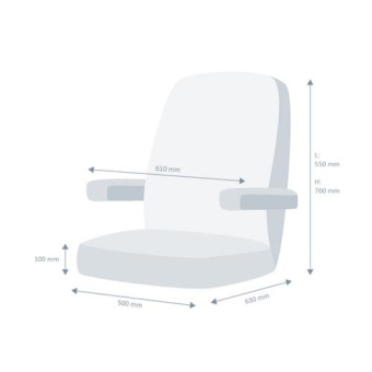 Pörtner Helm Seat California L / Turquoise Fabric