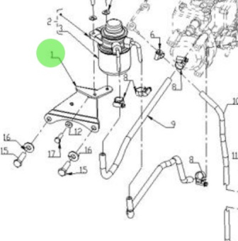 Nanni Diesel 95310668 - Fuel Filter Support Bracket for N4.60 and 4.200TD Engines