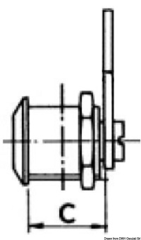Osculati 38.131.82 - Cylinder Lock 25 mm