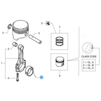 Vetus VFP01875 - Bearing Set Black 1.527 - 1.536