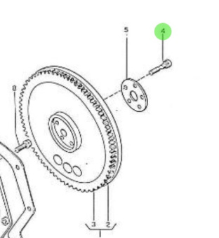 Nanni Diesel 970491705 - Flywheel Bolt for HE Series Engines