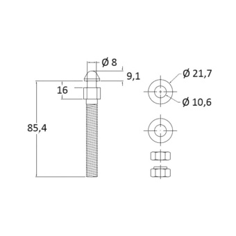 Osculati 38.109.01 - Hidden Vertical Lock White