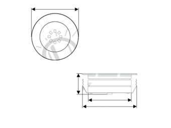 Talamex LED Recessed Ceiling Lamp Outdoor 68mm 10-30V