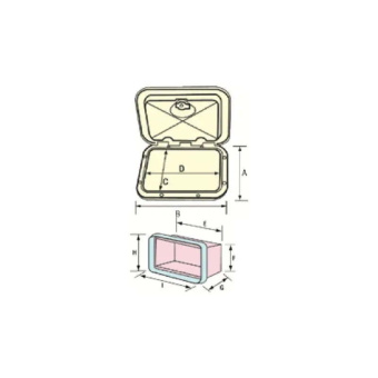 Nuova Rade 196281 - Top Line Storage Hatch, White, 270x375mm, CE ISO12216