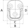 Osculati 39.873.02 - Squared Pad Eye 75x60 mm Ring 8 mm BL 5100 kg