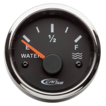 Plastimo 66471 - Gauge water level 10-180 ohm 12V black for fresh water tanks