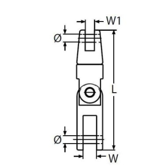 Euromarine Double Chain / Anchor Junction A4 6-8mm