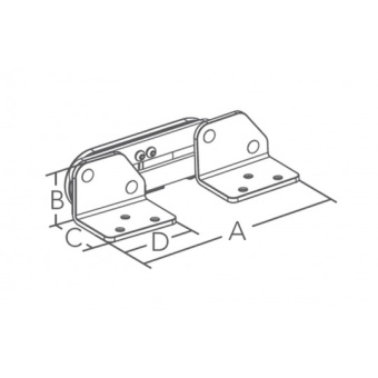 Marine Town Pair Of AISI 316 Hinges For Seat