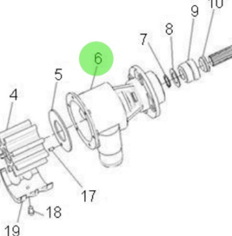 Nanni Diesel 970614621 - Sea Water Pump Cam for Marine Diesel Engines