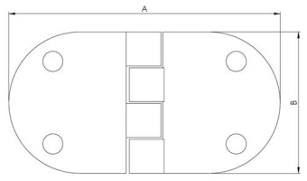 Hollex Hinge Blind 74x38.5mm