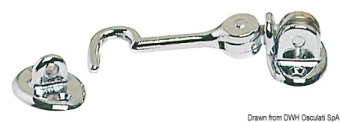 Osculati 38.192.80 - Chromed Brass Door Stopper Hook 80 mm