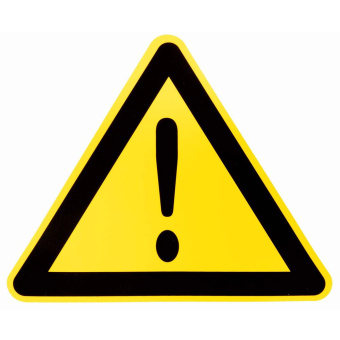 Marine General Caution Warning Sticker, Exclamation Mark Symbol, Soft PVC