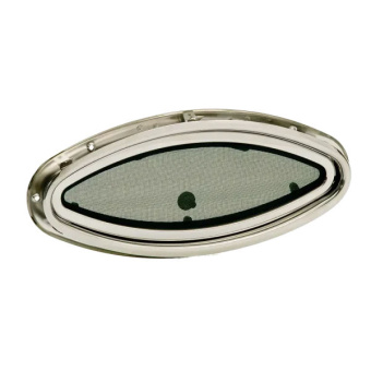 Pompanette S516FIX-6-SS - Ss Flagship Series 196x457mm 6-19mm Elliptical Fixed Stainless Steel Portlight