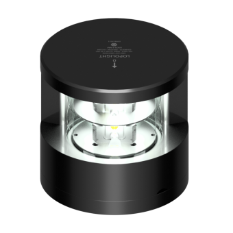 Lopolight 300-038-B-UL 10M - Navigation Light 5NM 225° White, Masthead, Double, Black Anodized