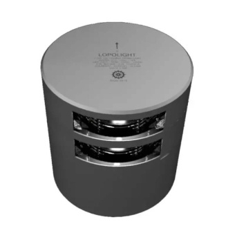 Lopolight 301-005ST - Navigation Light 2NM 135° White, Double Stern, Silver Anodized