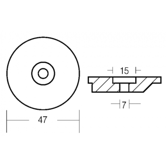 Tecnoseal Zinc Small Plate For 9,9-15 HP