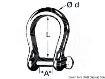 Osculati 08.329.20 - HDG Steel Bow Shackle 20 mm