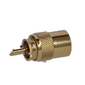 Euromarine PL 259 / 6 Connector - Male - 24 Carat Gold Plated