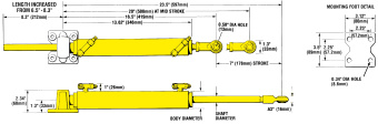 SeaStar HC5303-3 - Cylinder For Hydraulic Inboard Steering System (BA125-3ATM) (Jet)
