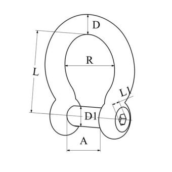 Hollex Hook Closure Forged 10 mm With Internal Hex AISI 316