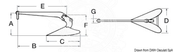 Osculati 01.144.07 - Plough Anchor 7 kg