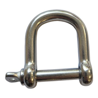 Hollex D-Shackle 8 mm Stainless Steel 316 Extra Wide 28 mm for Anchor Chain