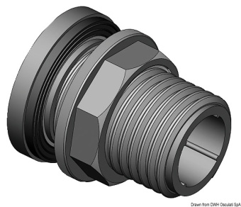 Osculati 52.197.01 - Hose Connector with Nut 1/2"