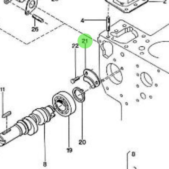 Nanni Diesel 970492136 - Fuel Camshaft Stopper for Injection and Feed Pump