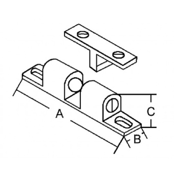 Polished Brass Snap-in Latch