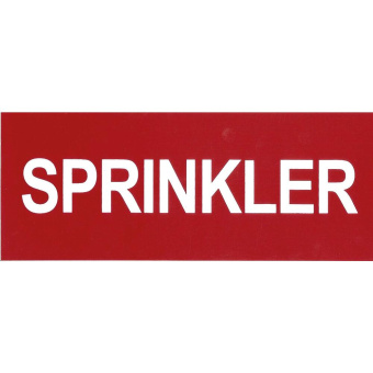 Marine Sprinkler System Pipe Identification Sticker, Soft PVC, 200×80 mm