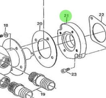Nanni Diesel 970302606 - Sea Water Pump Flange for HE and N Series Engines