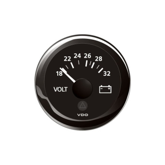 Veratron ViewLine Black Voltmeter 18-32V DLRB 52mm
