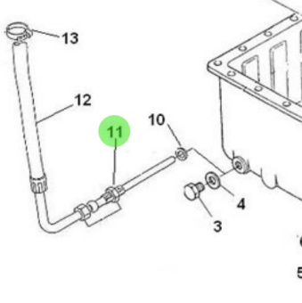Nanni Diesel 970310027 - Connection for Oil Drain Pump and Oil Pan