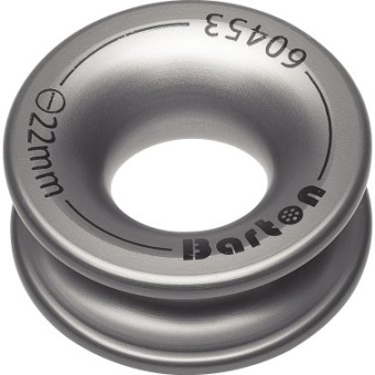 Barton 60453 – High Load Low Friction Eye 22mm, Hard Anodised Aluminium, Bore 22mm, Max Rope 12mm
