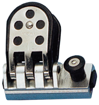 Allpa Aluminum Genoa Lead With Stainless Steel Reinforced Sheave, For T-Track 26x4mm, Max. Sheet Ø14mm
