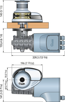 Quick DP2 - Vertical Windlass 700W/12V/8mm With Gypsy and Drum