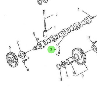 Nanni Diesel 970302797 - Complete Camshaft for 4.150HE Engines