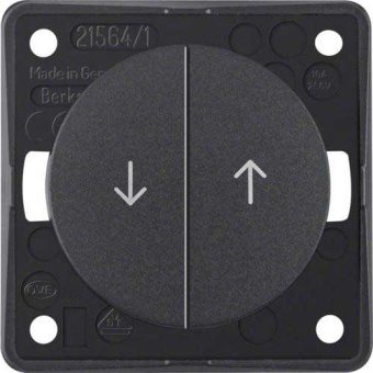 Berker Blind Series Impulse Push Button With Arrow - Anthracite Matt