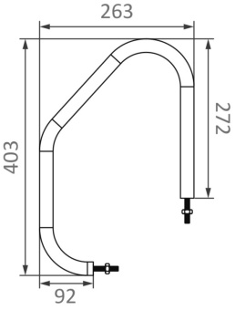 Osculati 49.570.00 - Oval-Section Climb-Up Handle