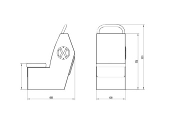 Talamex Steering Console With Frontseat SU400 White For Inflatable Boat