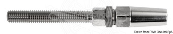 Osculati AISI 316 Danish System Threaded Terminals with Right-Hand Metric Thread for 3–10 mm Wire Rope