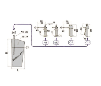 TOR Marine OMM 40 P Stainless Rudder Blade Kit for Boats Up To 12m