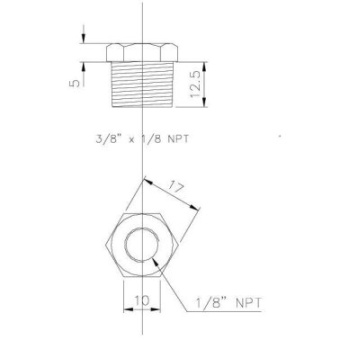 Wema 150901 Adapter F 1/8'' > M3/8''