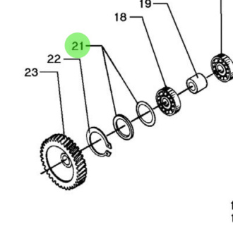 Bukh 522A9022 - Support Washer Disc for DV36 and DV48 Circulation Pumps