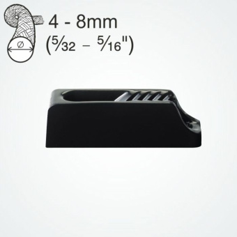 Clamcleat CL231 Midi Cleat with Integral Fairlead for 4–8 mm Rope