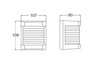 Hella Series 2984 2-Colors Navigation Light, 12v/2x 25w, 2x 112,5°, BSH-2NM, Black Housing, Red/Green Lens