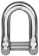 Hollex D-Shackle Forged With Hexagonal Bolt 5mm Stainless Steel 316
