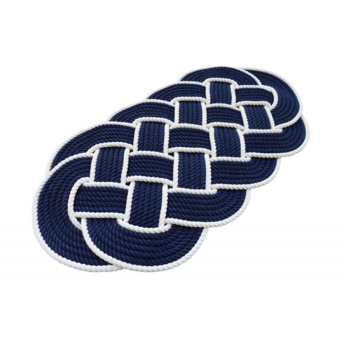 Cavalieri Rope Carpet 600x330 mm Blue White