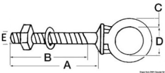 Osculati 39.181.06 - Eyebolt AISI316 12x120 mm 10 pcs