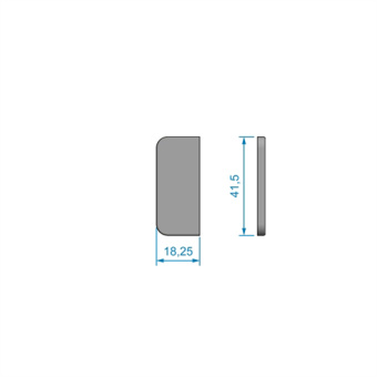 Roca 440353 - Stainless Steel Hinge Cover Cap, 18.25 x 41.5mm